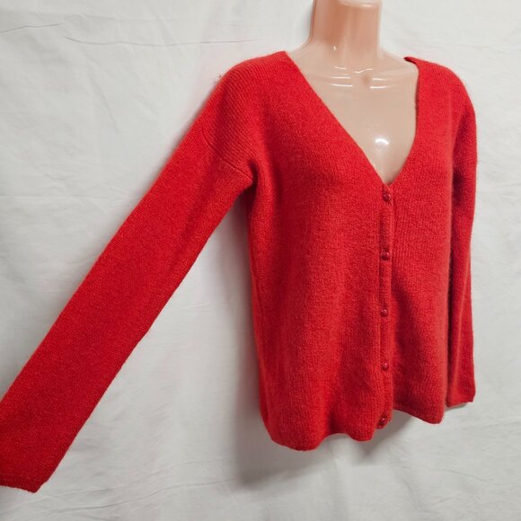 La Maille Sezane V Neck Button Up Cardigan Sweater Women Size XS Mohair Alpaca - Picture 5 of 11